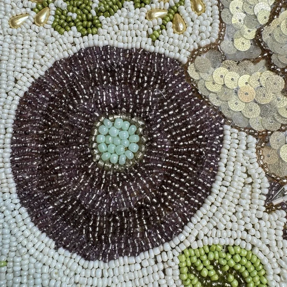 Pier 1 Imported Floral Beaded Placemat 14